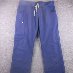 FIGS Scrub Pants Womens Large‎ Blue Technical Collection Workwear Drawstring